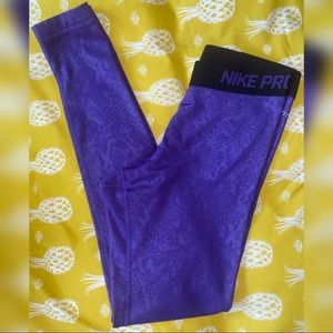 Nike Pro leggings| Small | Purple